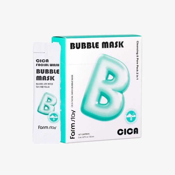 FARM STAY Cica Facial Wash Bubble Mask
